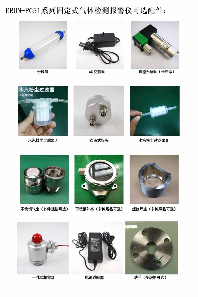 固定在线式二硫化碳气体检测报警仪可选配件
