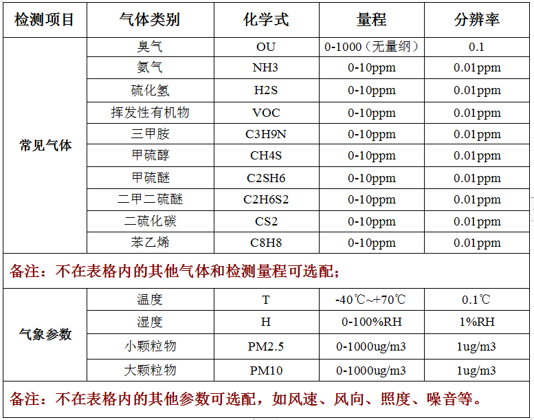 垃圾填埋气恶臭气体检测仪技术参数